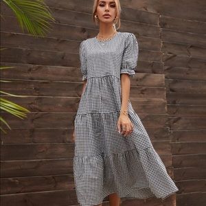 Gingham Midi/Maxi Dress NWOT